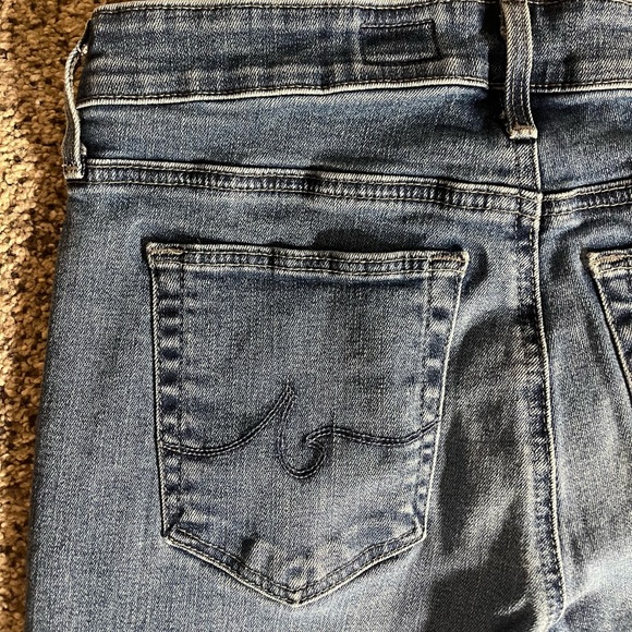 AG Adriano Goldschmied Women’s Blue The Farrah Skinny Ankle Cuff Slit Jeans 29 - Picture 13 of 16